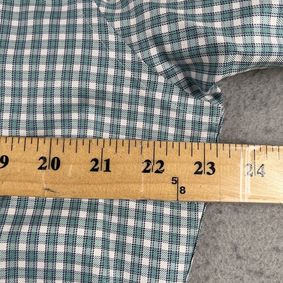Brooks Brother The Original Polo Green Check Button Down Long Sleeve Shirt Men L - Picture 10 of 16